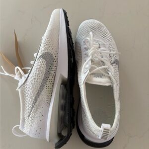 Nike Women’s White and Gray Flyknit Air Max Sneakers
